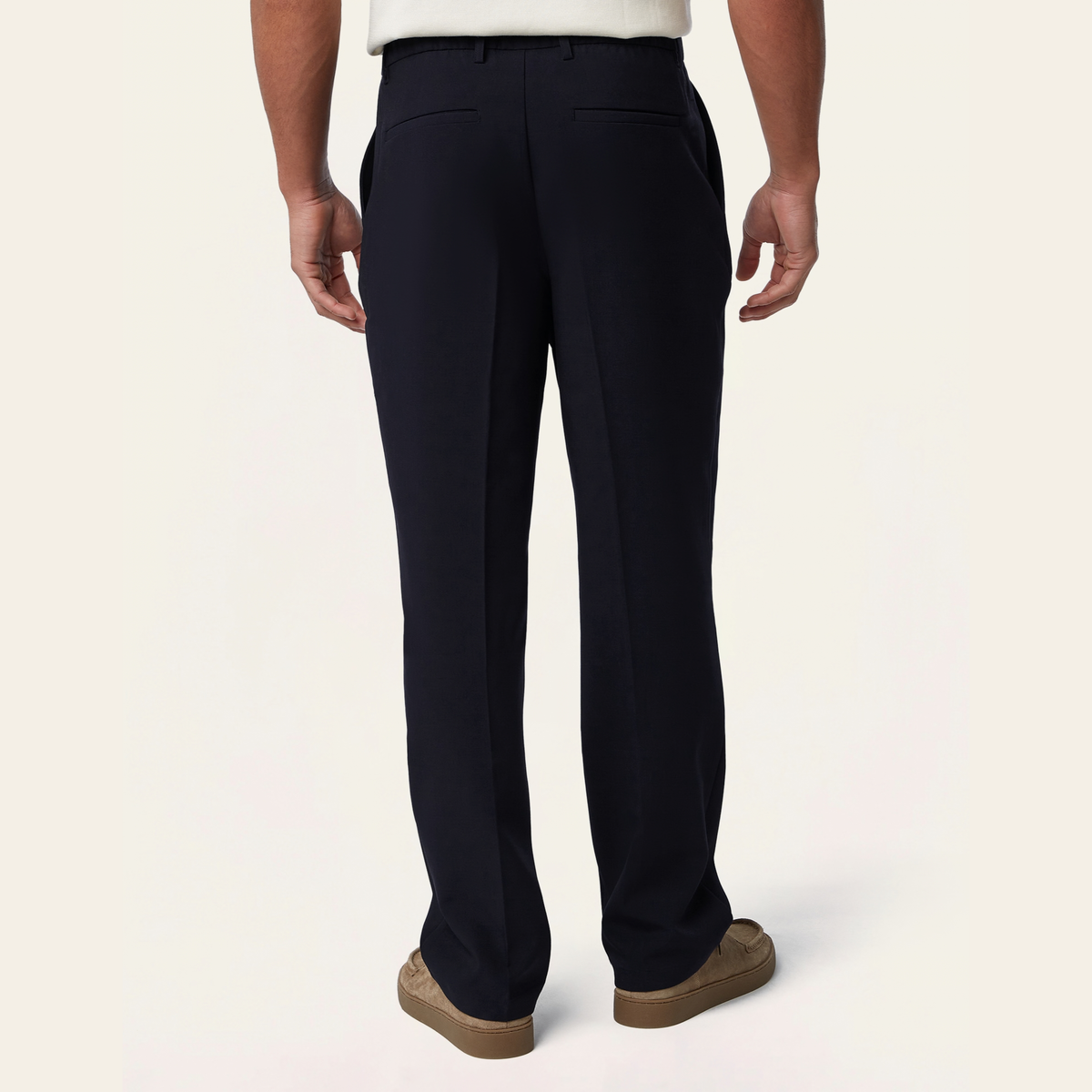 Straight Travel Pants Navy