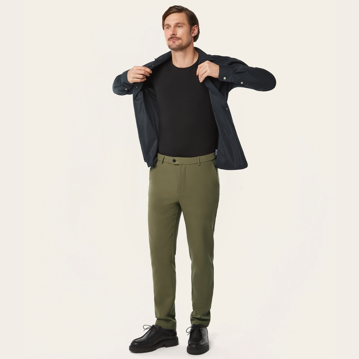 Crewneck sweat-proof undershirt black