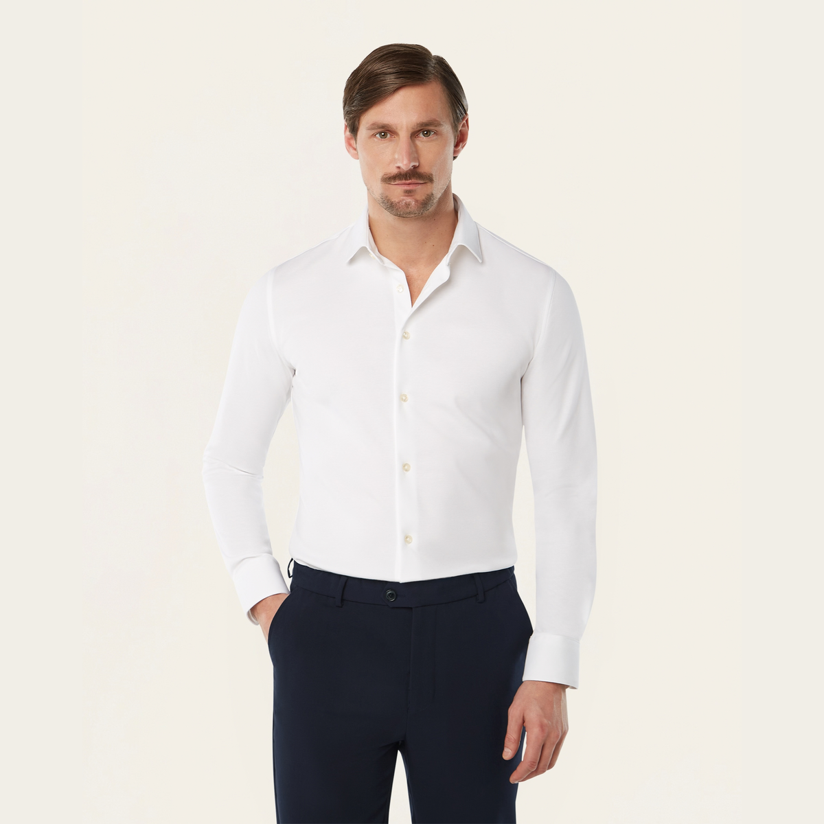 Seawool sweater & Knitted non-iron shirt bundle