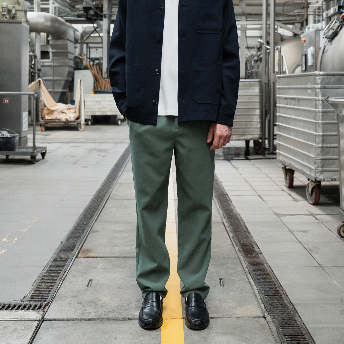 Straight Travel Pants Grass Green