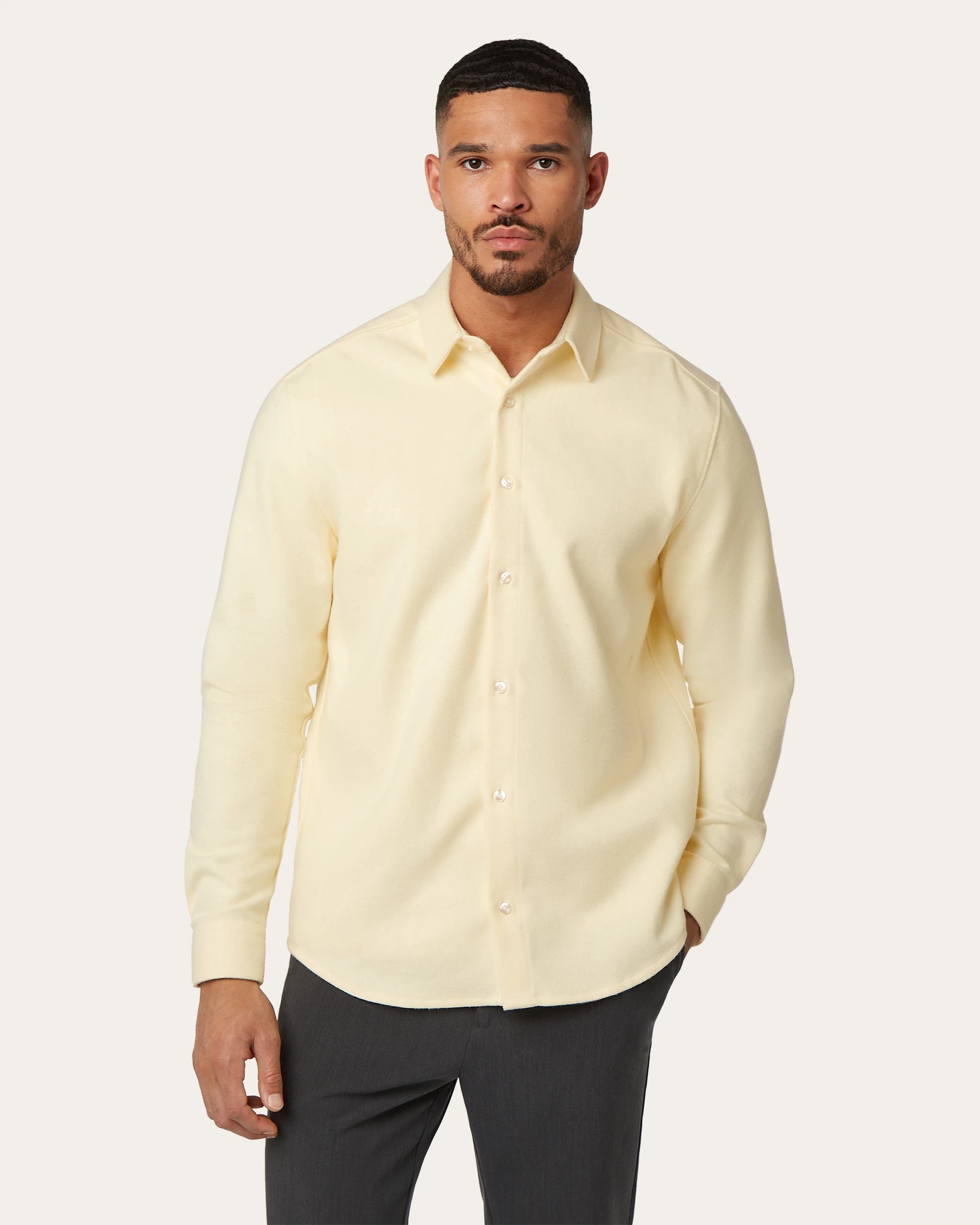 Flannel shirt Butter Yellow