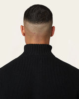 Heavy Seawool Half Zip Black