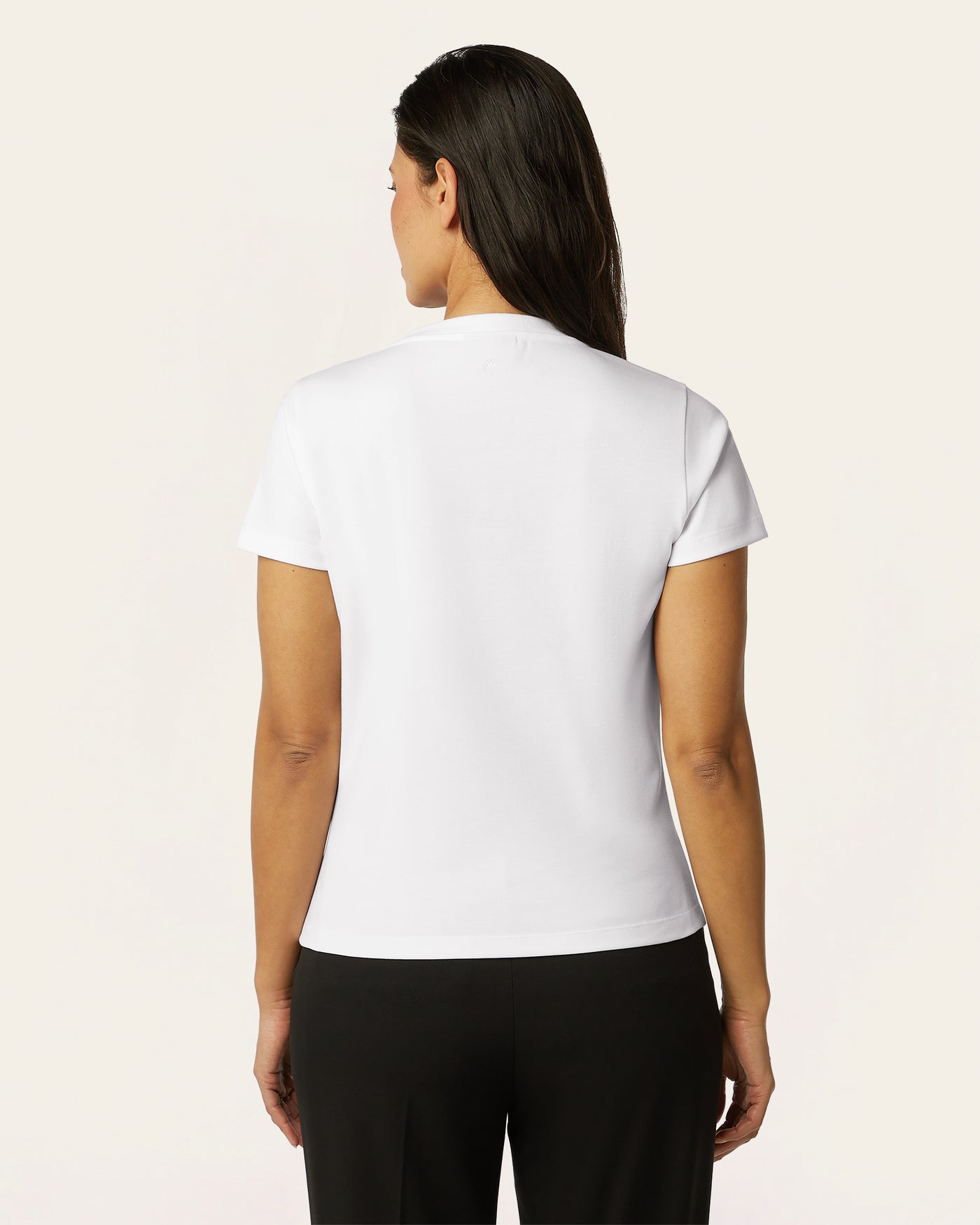 V-neck Slim T-shirt - White