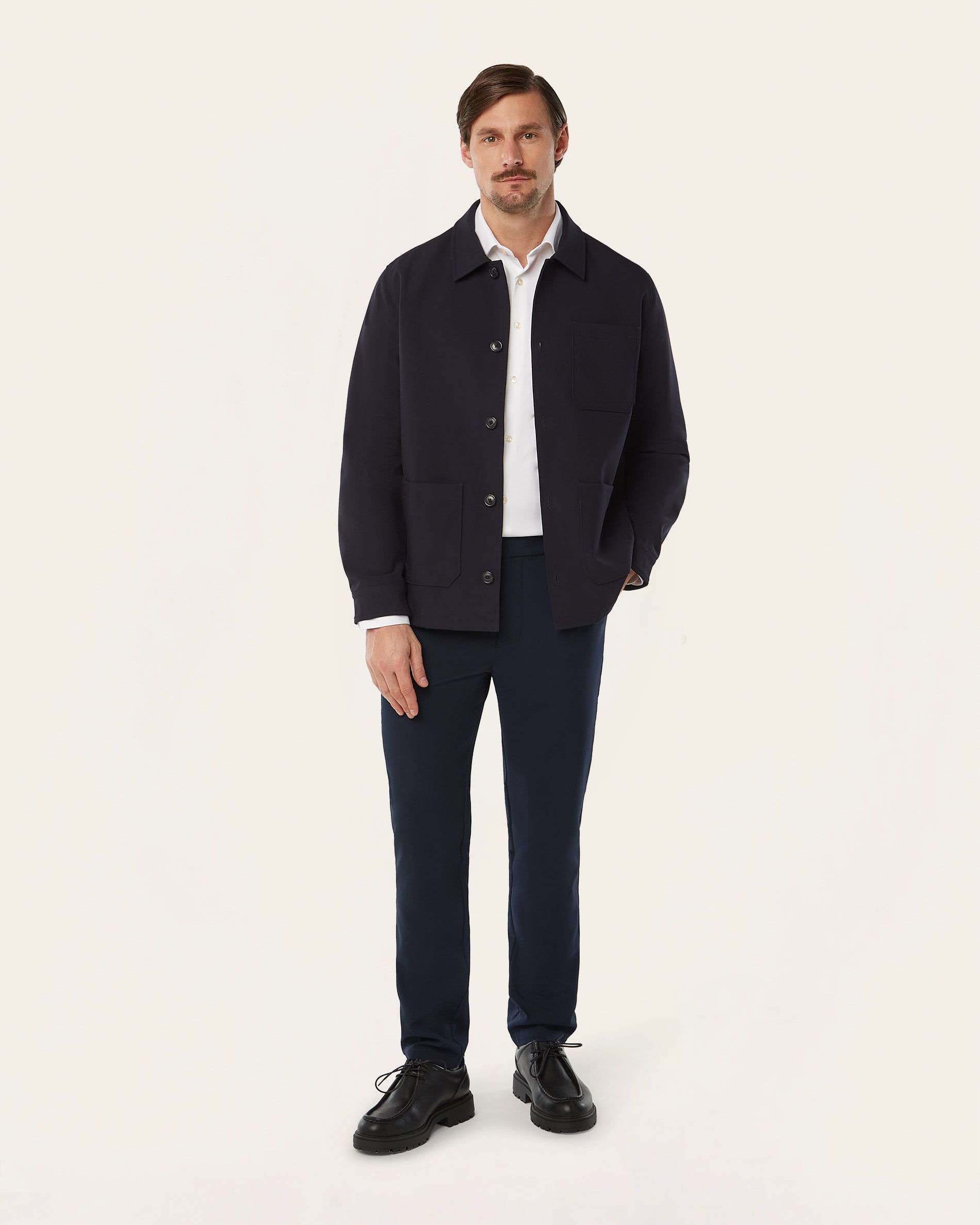 Shirt jacket & Knitted non-iron shirt bundle