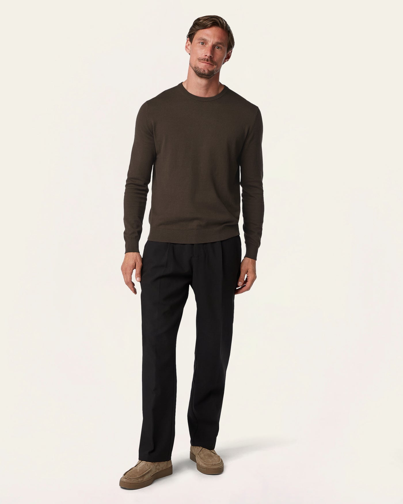 Seawool Crewneck Dark Brown