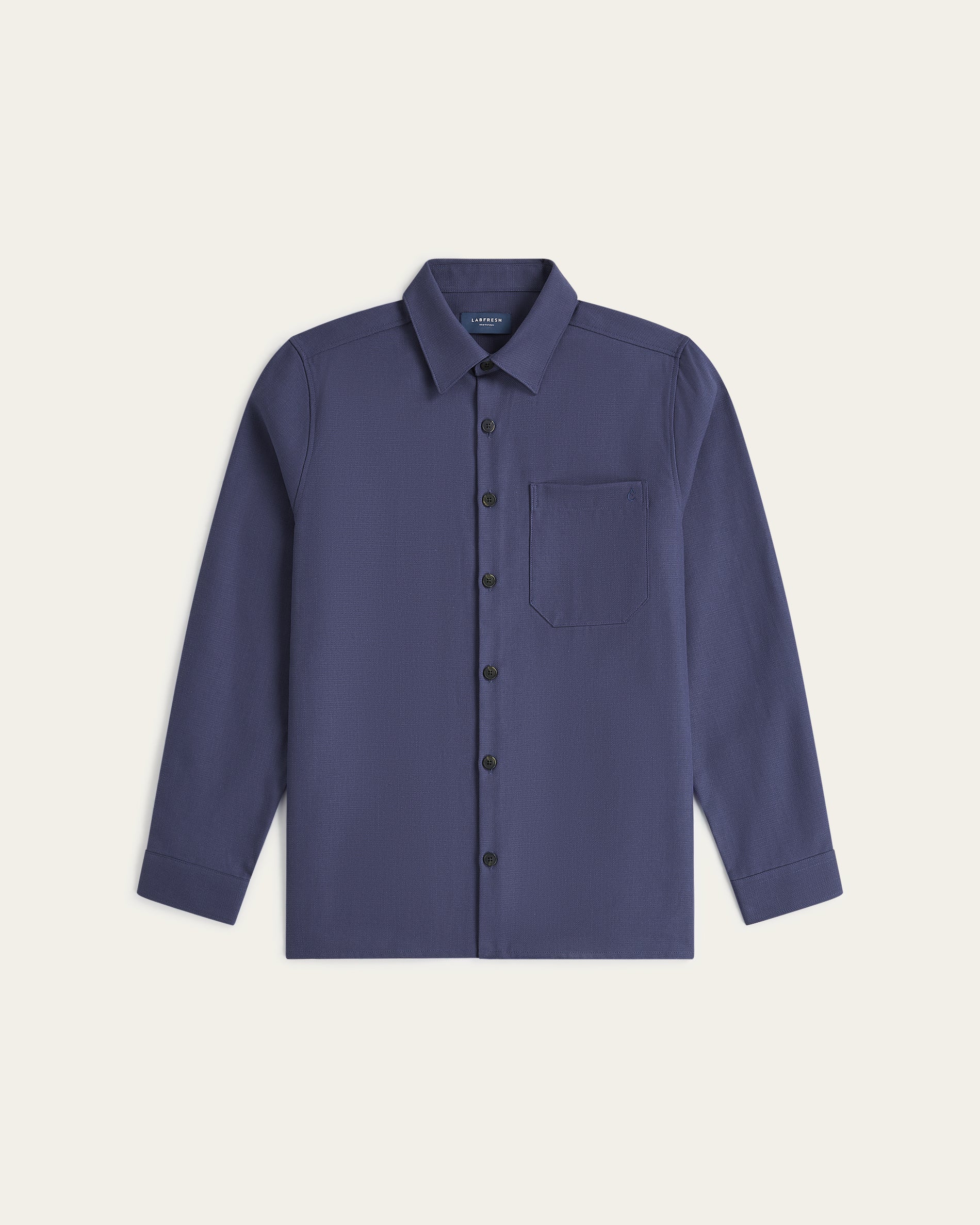 Deep Blue Cotton Overshirt | LABFRESH