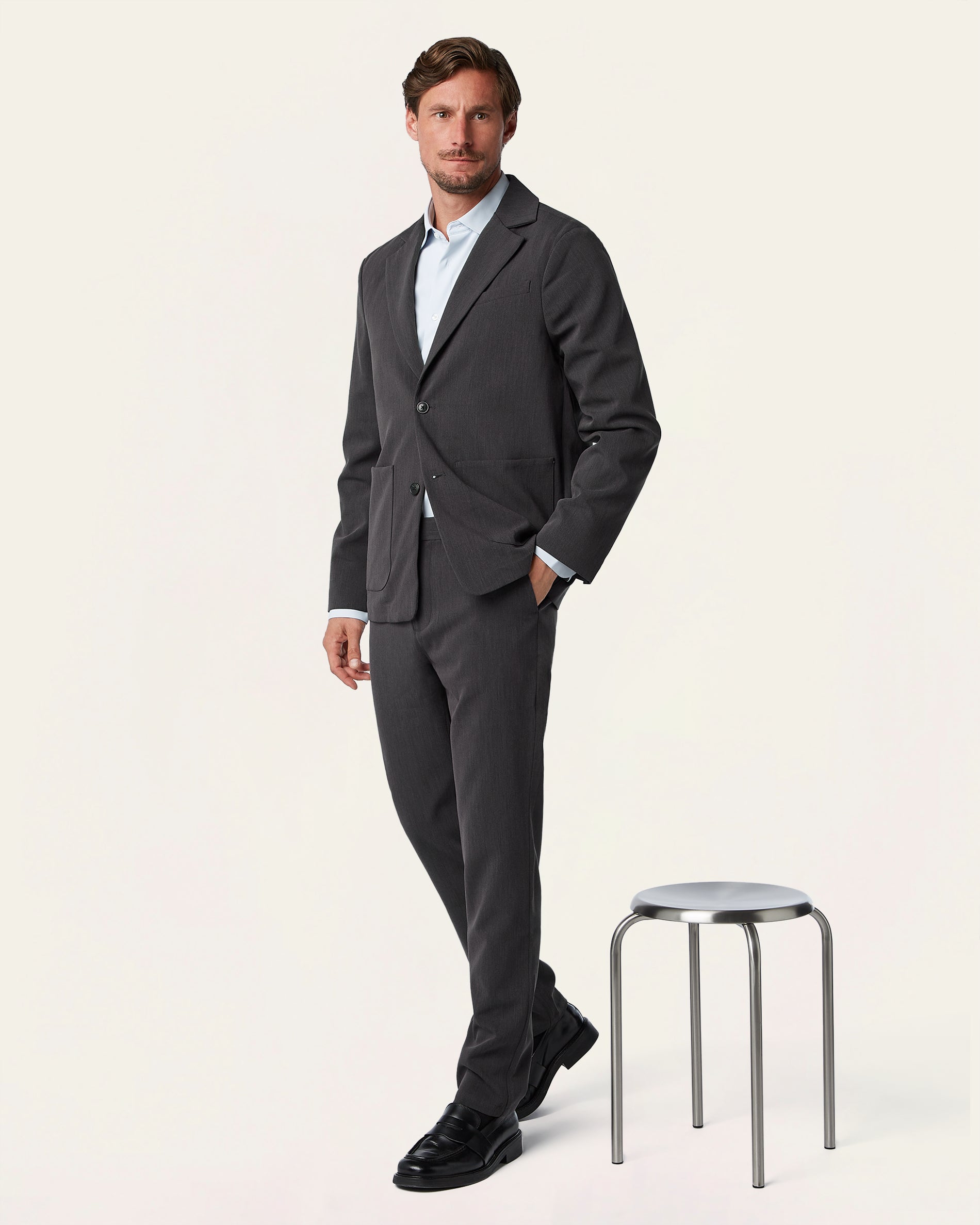 Regular Classic Pants Dark Grey