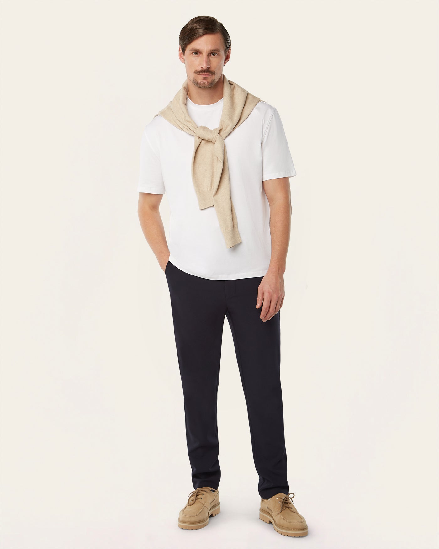 Relaxed T-shirt 3-pack bundle | White & Navy & Light grey