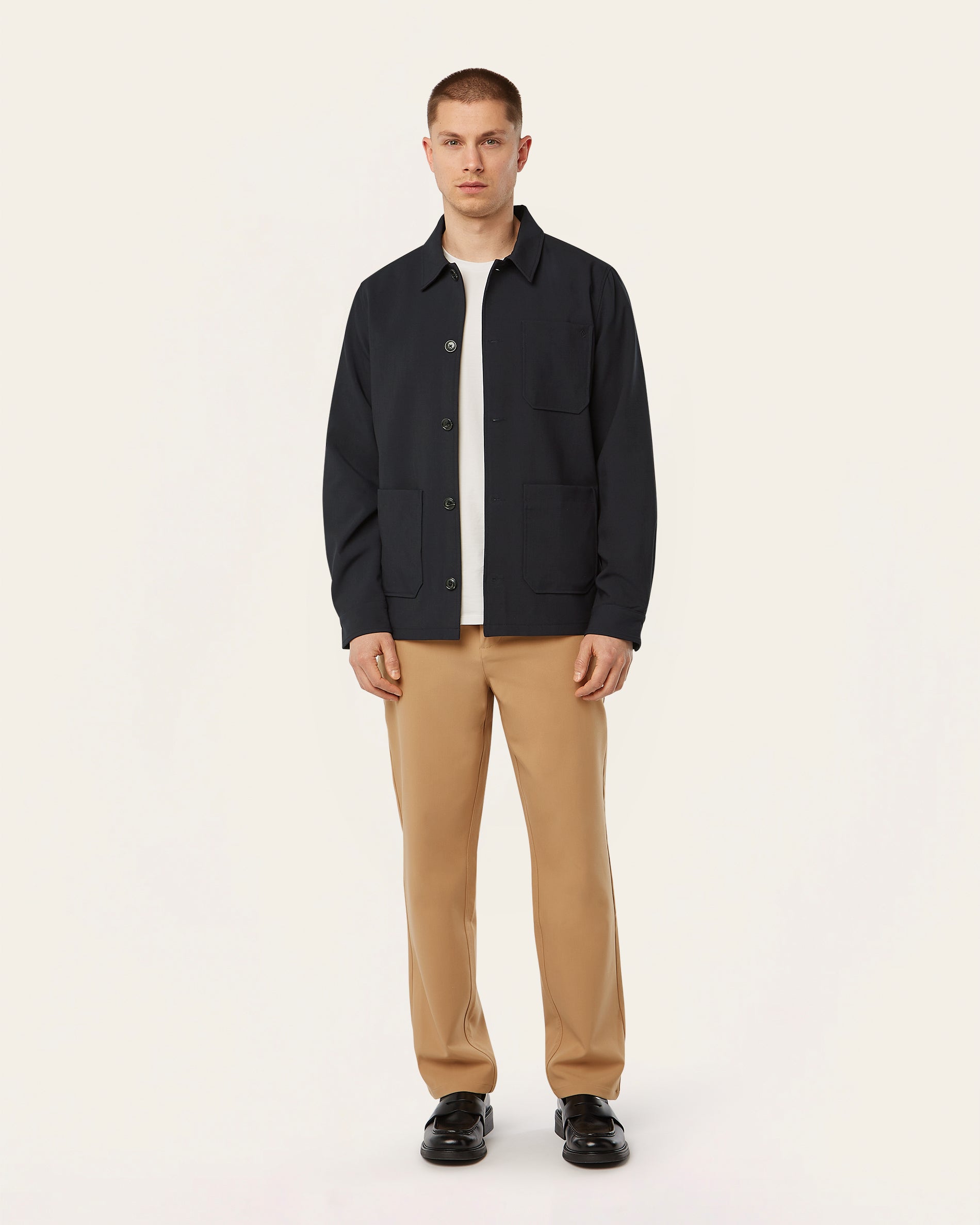 Shirt jacket & Knitted non-iron shirt bundle