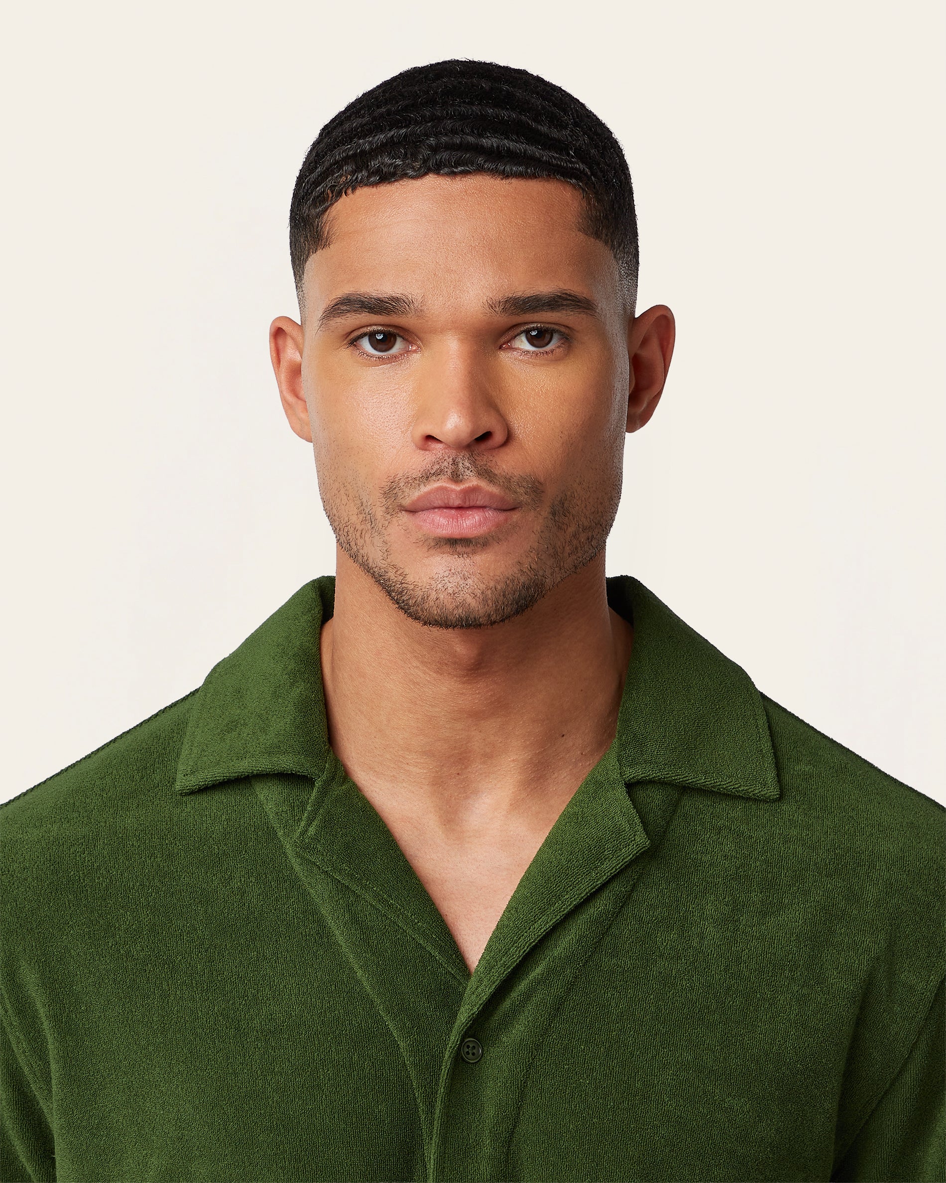 Short sleeve Terry Shirt Dark Green
