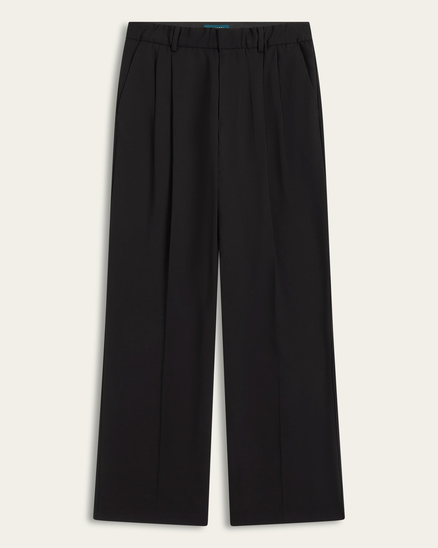 Pleated Signature wide pants - Black