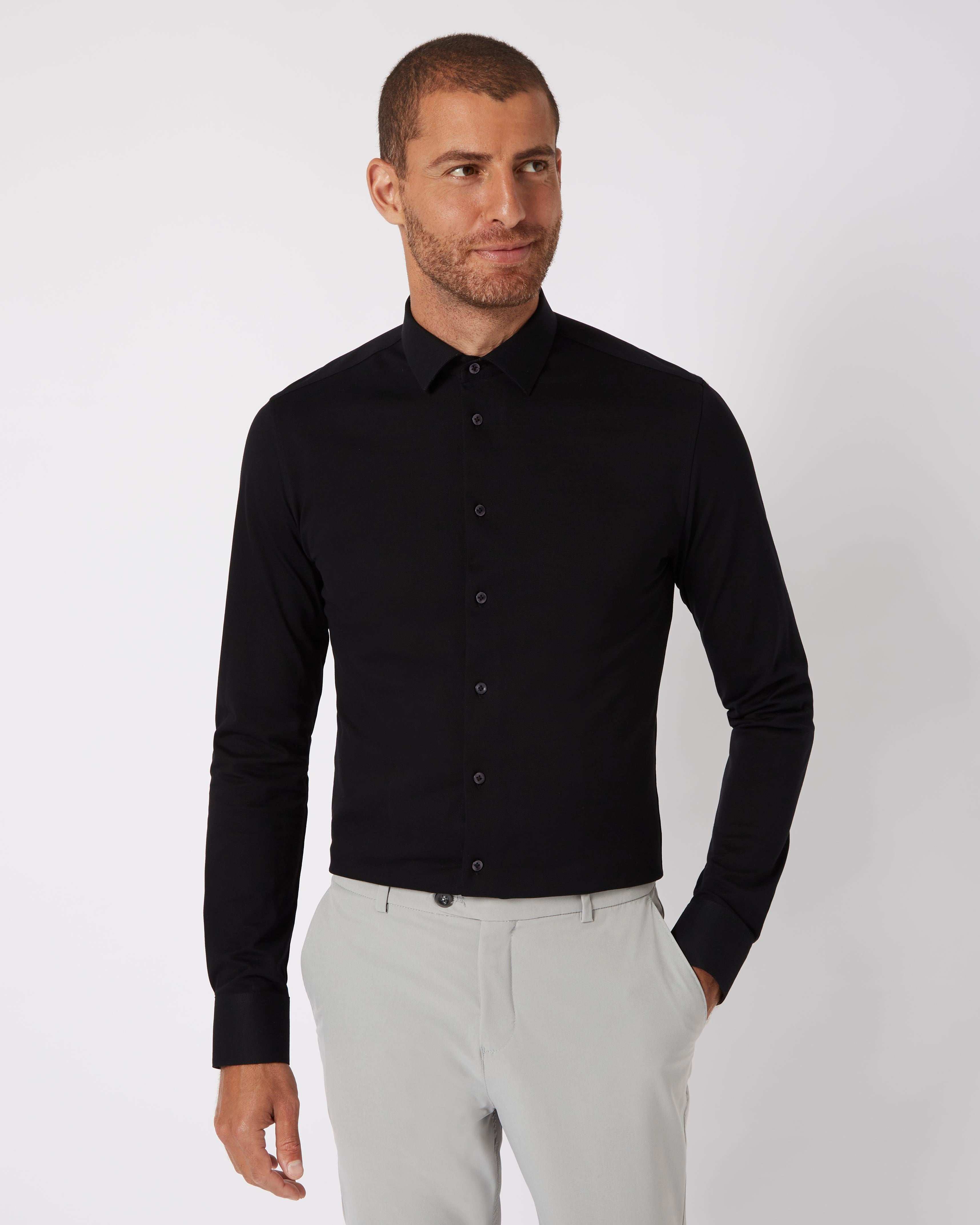Prior Tech: Knitted shirt 2-pack bundle | Sage & Black