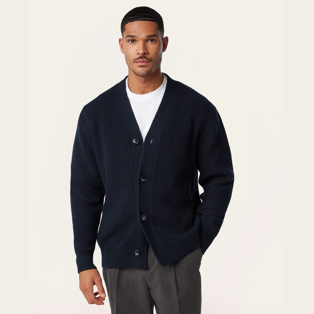 Heavy Seawool Cardigan Bundle | Navy Button & Grey Zip