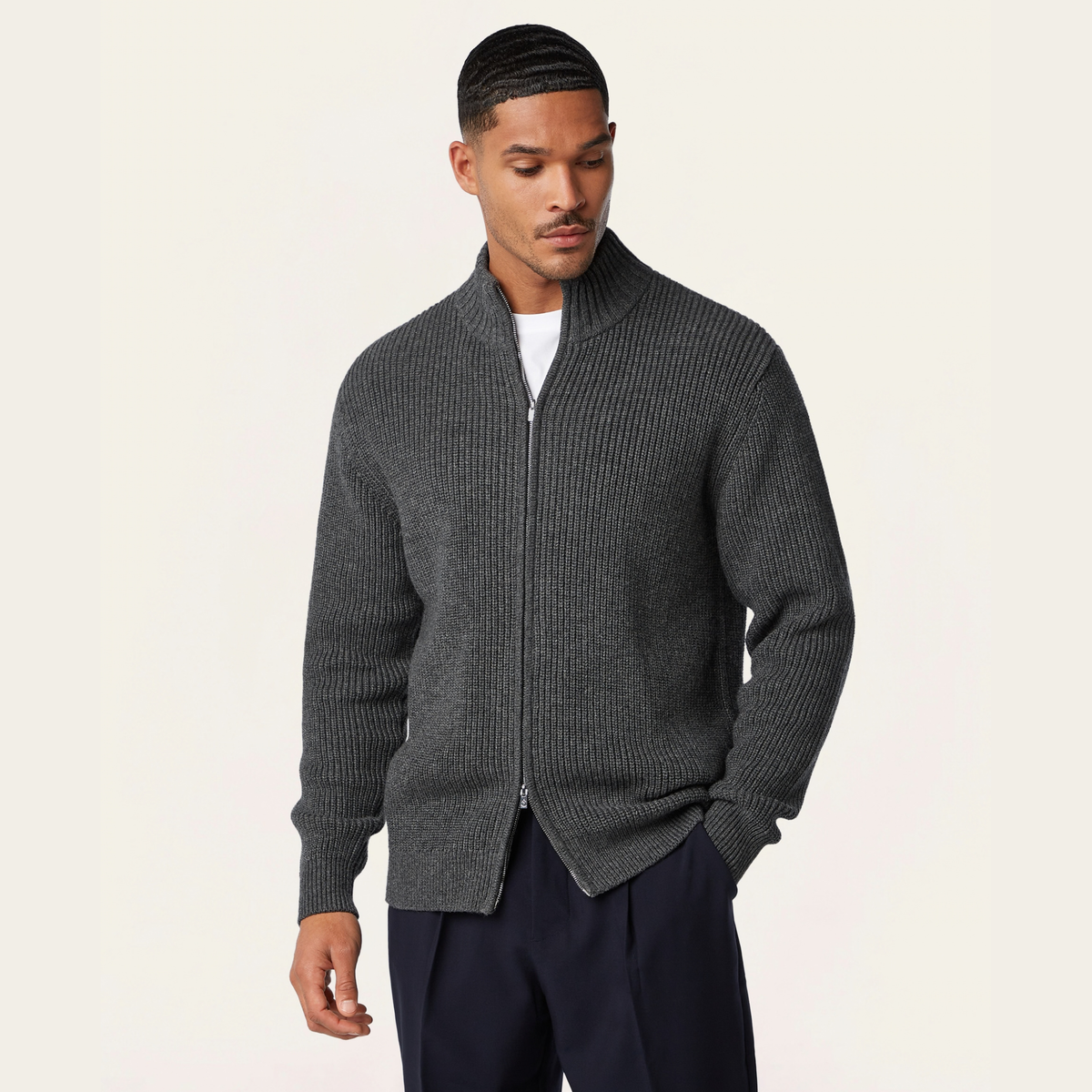 Heavy Seawool Cardigan Bundle | Navy Button & Grey Zip