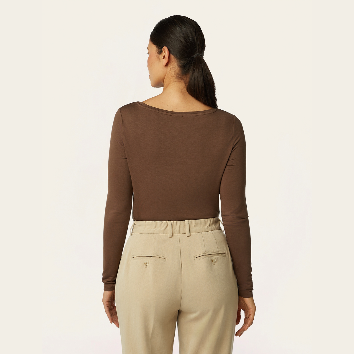 Boatneck Knit - Brown