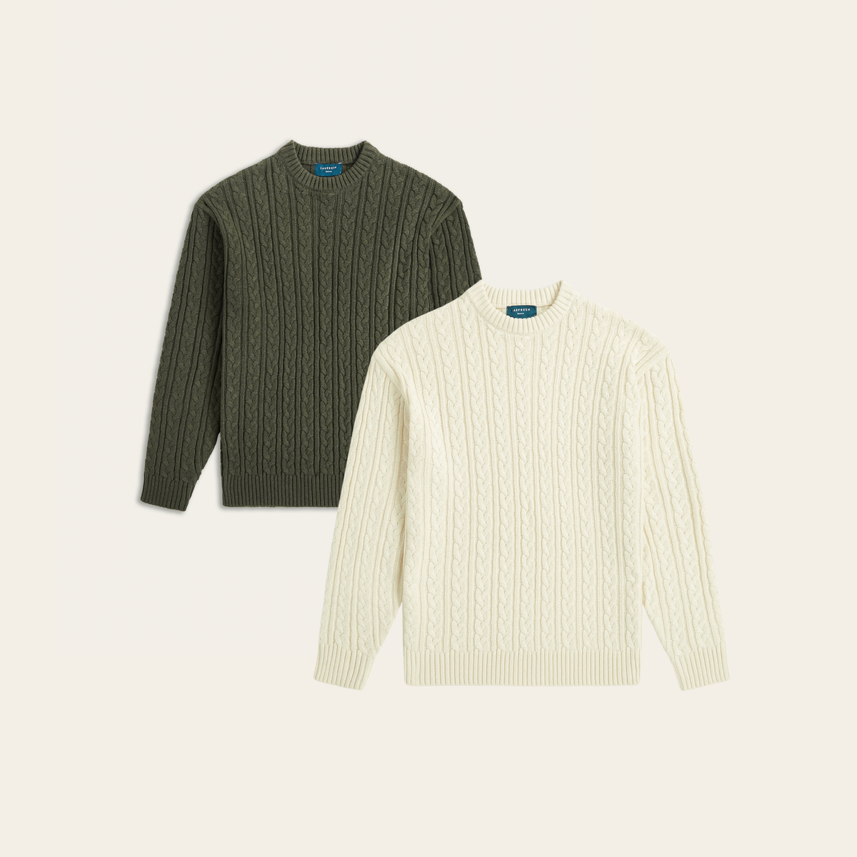 Heavy Seawool Cable Crewneck Bundle