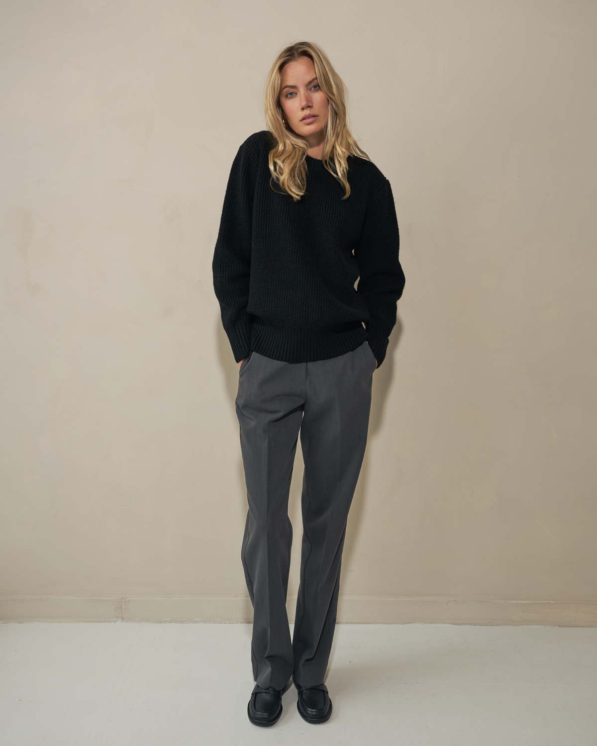 Heavy Seawool Crewneck - Black