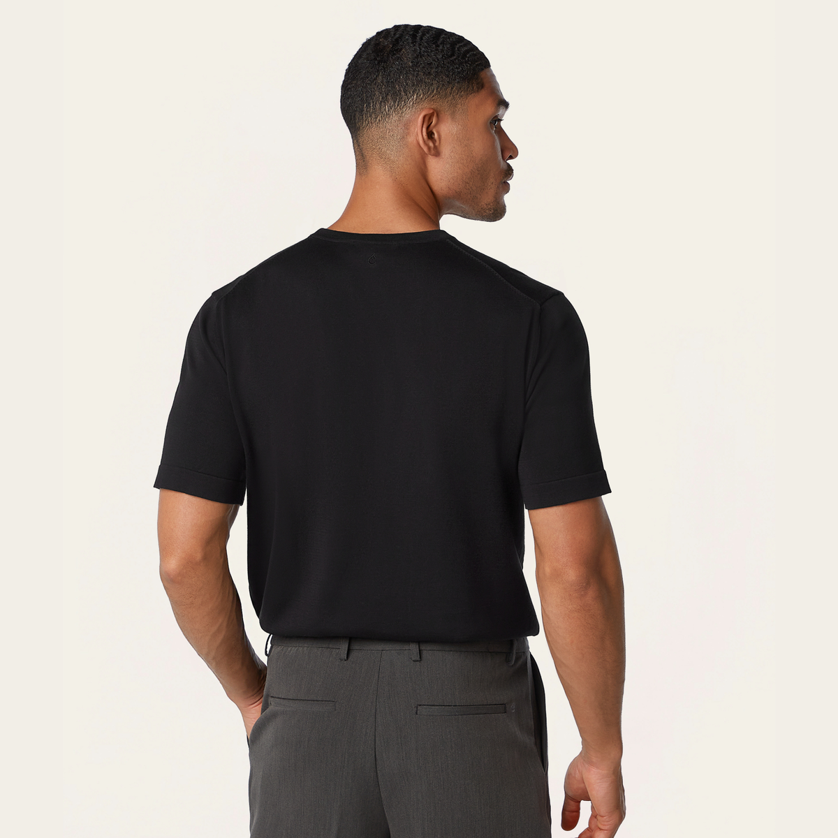 Knitted t-shirt Black