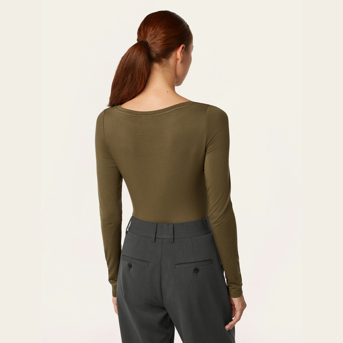 Boatneck Knit - Dark Olive