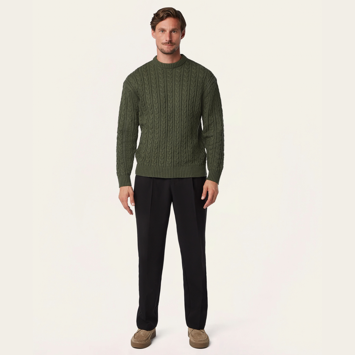 Heavy Seawool Cable Crewneck Bundle