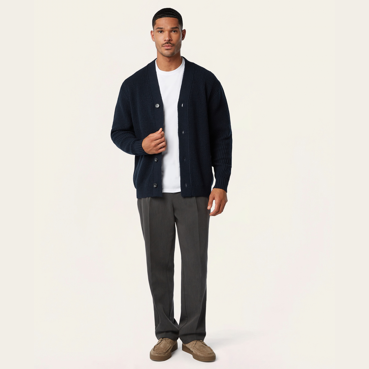 Heavy Seawool Cardigan Bundle | Navy Button & Grey Zip