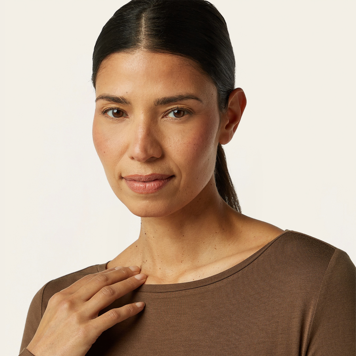 Boatneck Knit - Brown