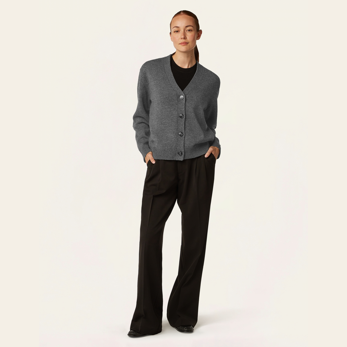 Heavy Seawool Cardigan - Dark Grey