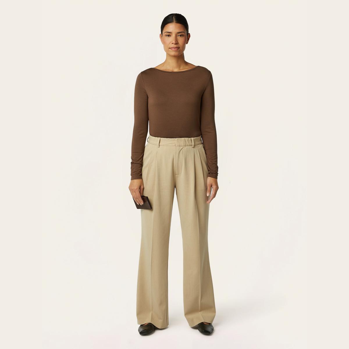 Boatneck Knit - Brown