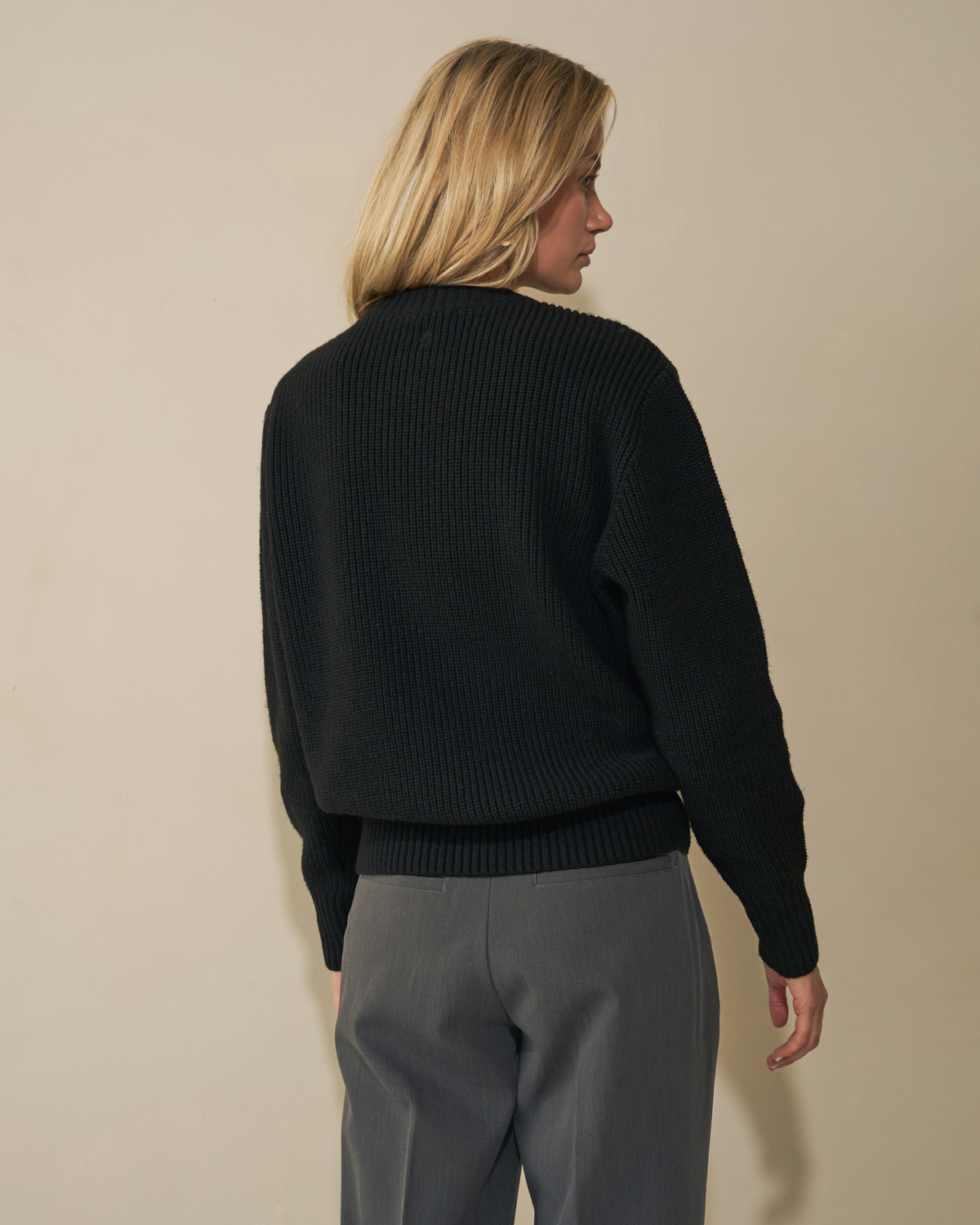 Heavy Seawool Crewneck - Black