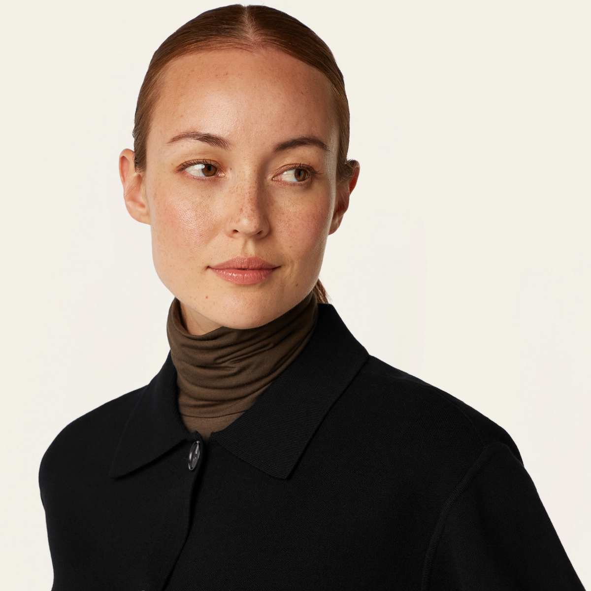 Boxy Jacquard Cardigan - Black