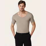 V-neck Sweat-proof undershirt khaki