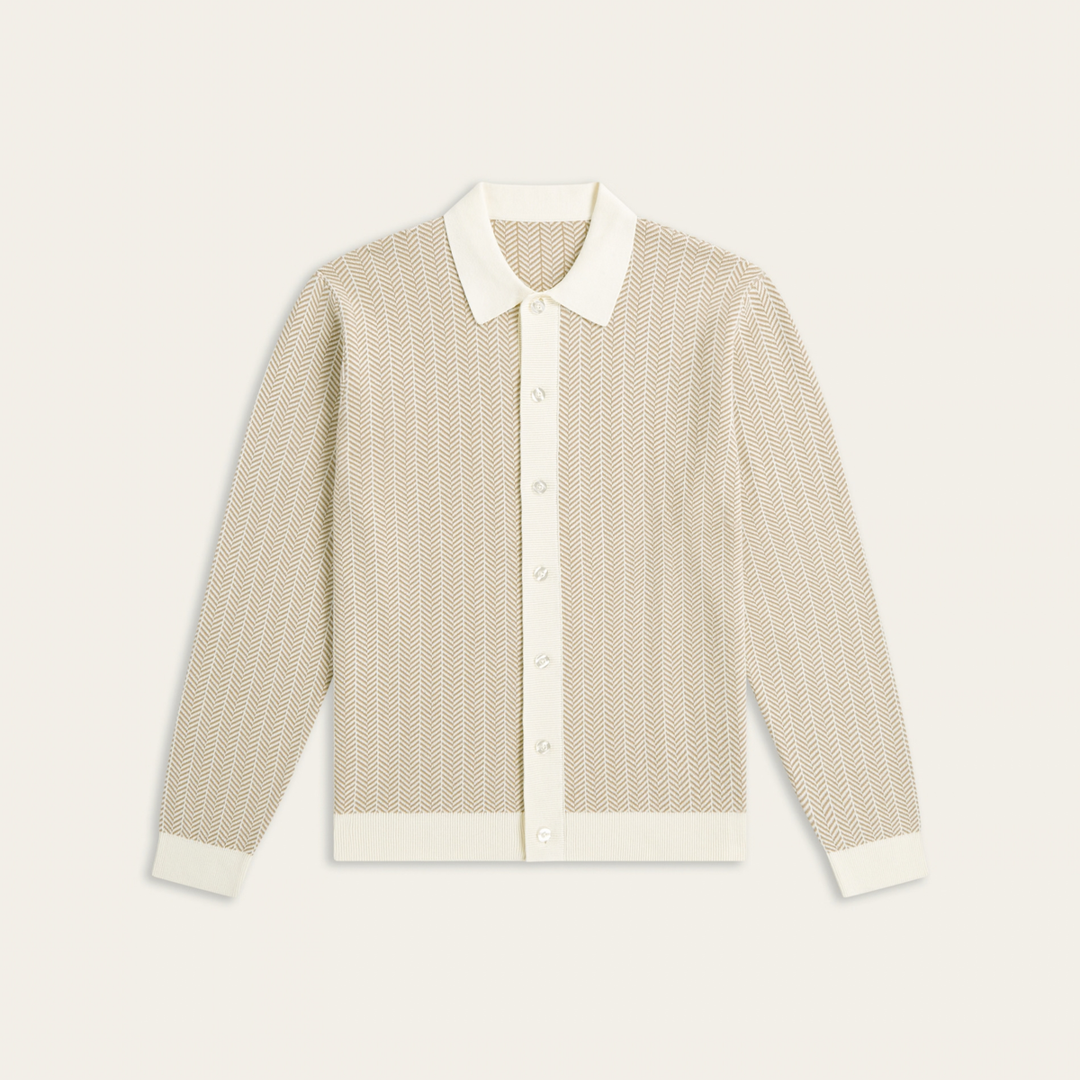 Jacquard Cardigan Camel