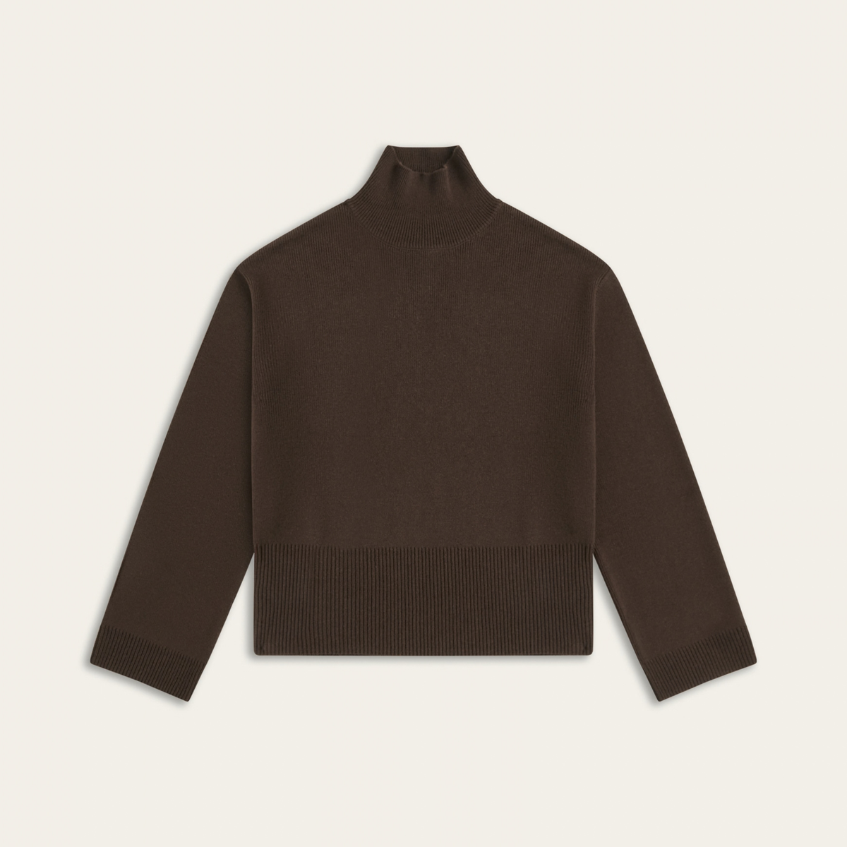 Heavy Seawool Turtleneck - Dark Brown