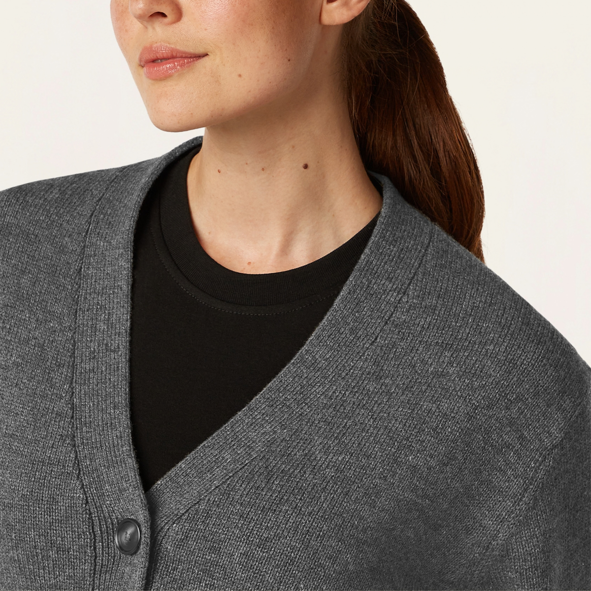 Heavy Seawool Cardigan - Dark Grey