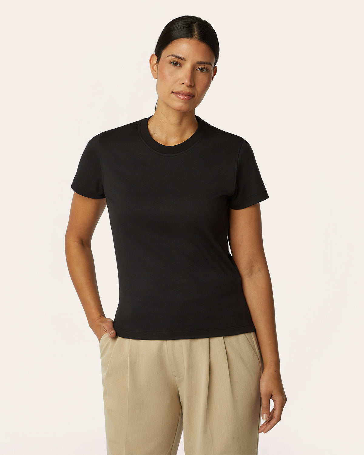 Interlock Slim T-shirt - Black