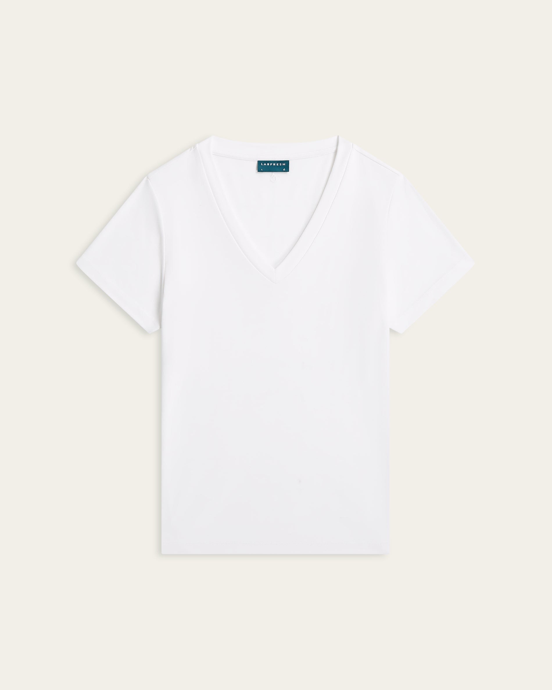 V-neck Slim T-shirt - White