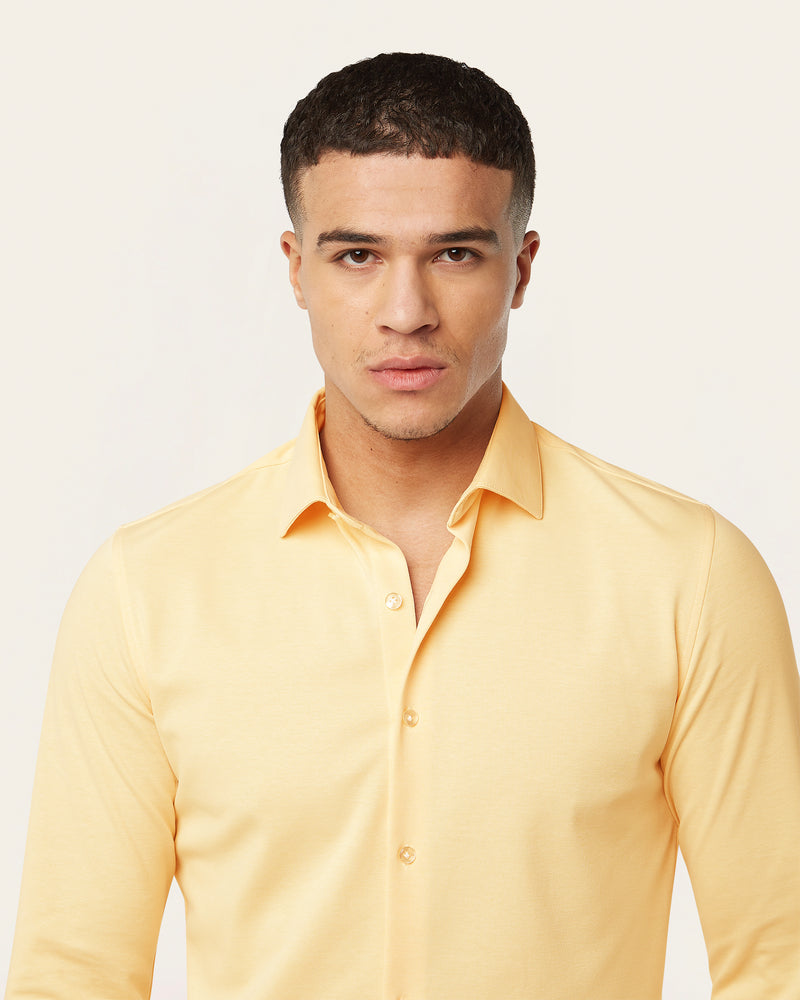 Knitted non-iron shirt Yellow