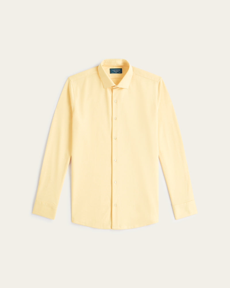 Knitted non-iron shirt Yellow