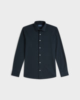 Knitted non-iron shirt navy