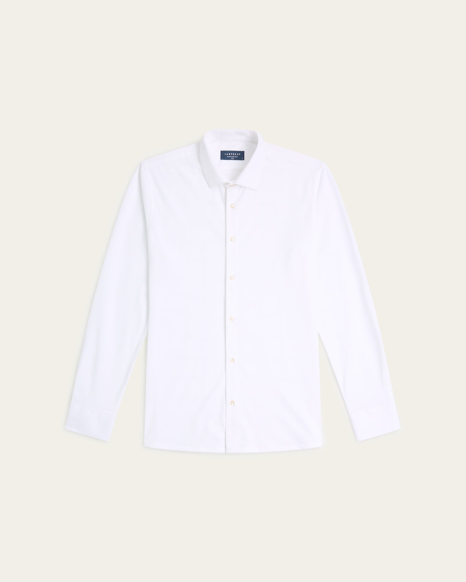 最新人気 Knitted non-iron shirt white | LABFRESH トップス