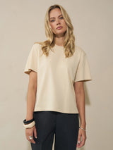 Boxy T-shirt Beige