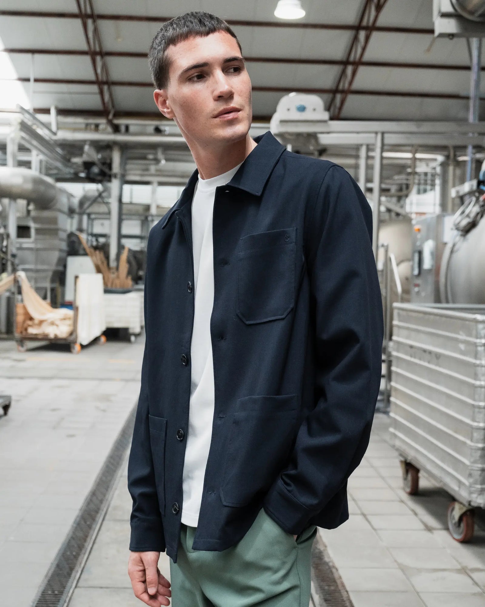 Shirt Jacket Navy – LABFRESH - Main Image