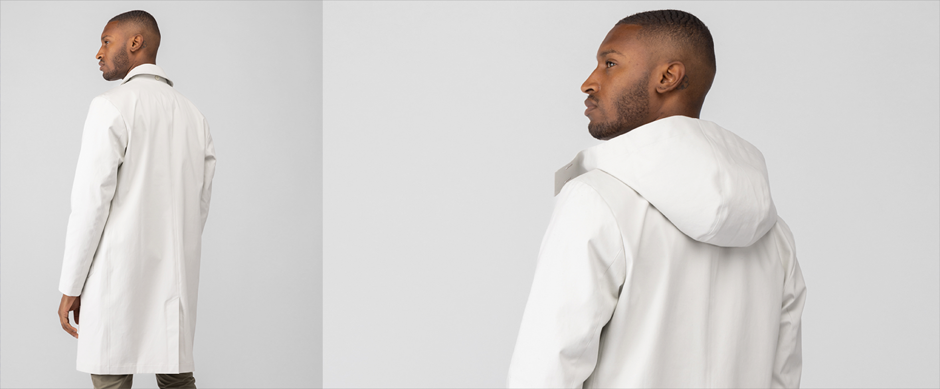 White 2025 raincoat mens