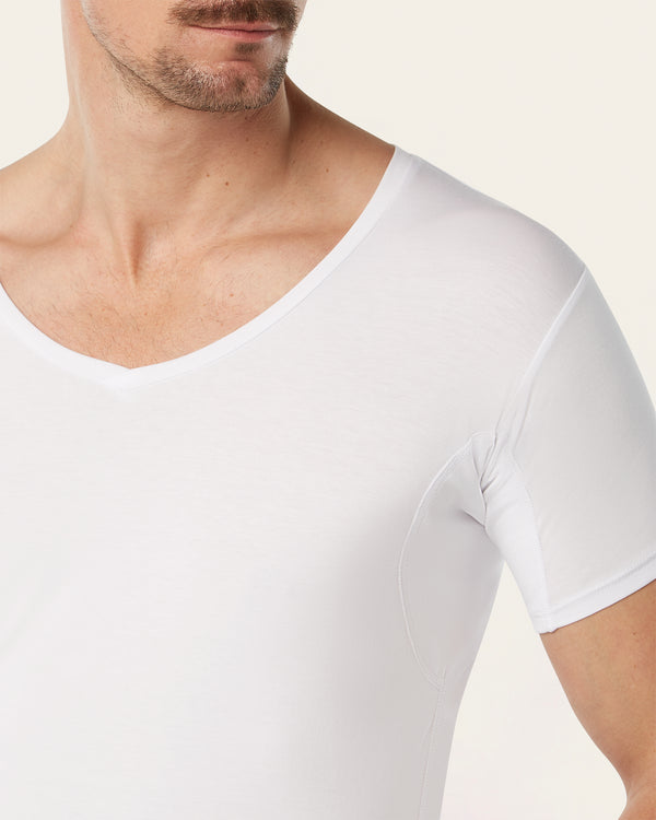 V-neck Sweat-proof undershirt white