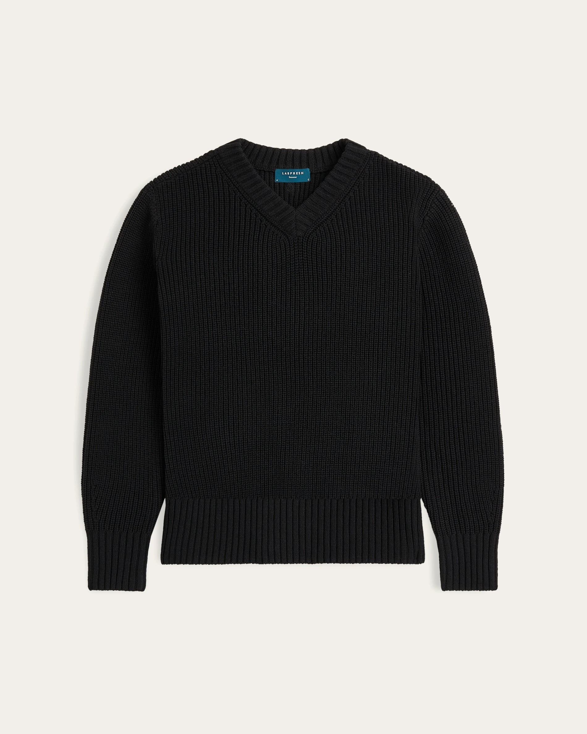 Heavy Seawool V-neck - Black