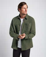 Flannel Overshirt Dark Green