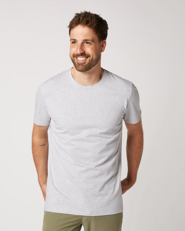 T-shirt knitted light grey